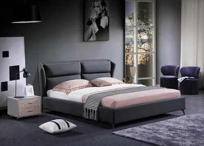 Produktbild von Design Bett Schlafzimmer Luxus Betten Textil Hotel Polster 180x200cm Stoff Möbel