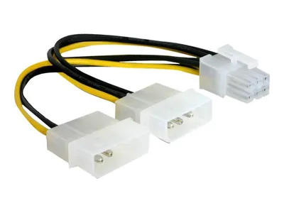 Produktbild von DeLOCK Stromkabel fuer PCI Express Karten - 0.15m, 0,15 m