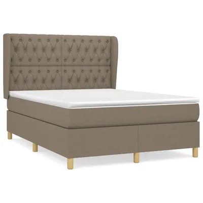 Produktbild von vidaXL Boxspringbett mit Matratze Taupe 140x200 cm Stoff