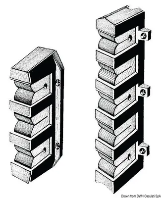 Immagine prodotto di Supporto per 5 canne da pesca 285x54 mm, 1 paio