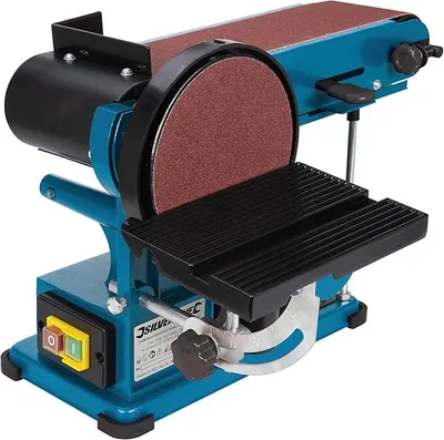 Productafbeelding van 972660 Silverstorm bandschuurmachine en schuurtafel, 350 W, 390 mm