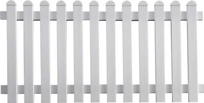 Produktbild von GroJa BasicLine Gartenzaun weiß, Höhe: 90cm x Breite 180cm Element Kunststoff gerade