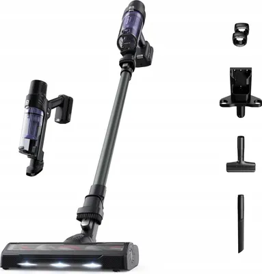 Obrázek produktu pro Rowenta RH6A33, Tyčový vysavač 2 v 1, Bezsáčkové, Černá, Purpurová, Obdélníkový, Suchý, Cyklónový