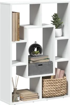 Obrázek produktu pro Maison Exclusive – knihovna bílá 63 x 20 x 90 cm dřevěný materiál