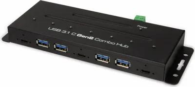 Produktbild von LogiLink USB 3.2 Gen2 Hub 7-Port Metall schwarz