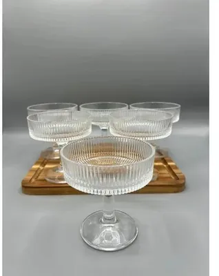 Produktbild von Bavary - Eisschalen-Set - Gerippt - 175 ml - Set von 6 - Nachhaltiges Glas - Ele