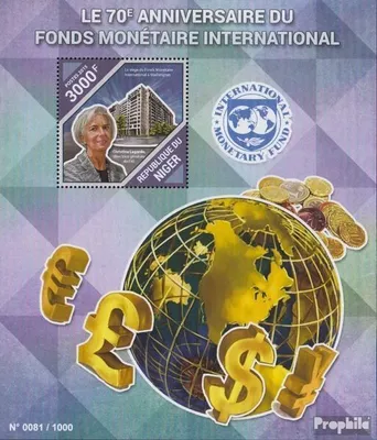 Produktbild von Briefmarken Niger 2015 Mi Block 488 (kompl. Ausg.) postfrisch Internationaler Währungsfonds