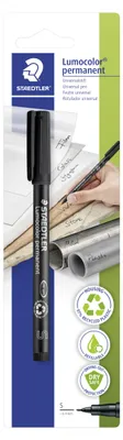 Produktbild von STAEDTLER Lumocolor 313 permanent-Universalstift S (0.4mm) Blisterkarte, schwarz