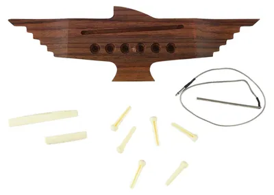 Image de Ensemble de 10 chevalets pour guitare acoustique avec chevilles