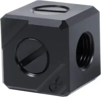 Produktbild von Alphacool 17556, Anschlussklemme, Acetal, Schwarz, 1/4", 26,5 mm, 26,5 mm