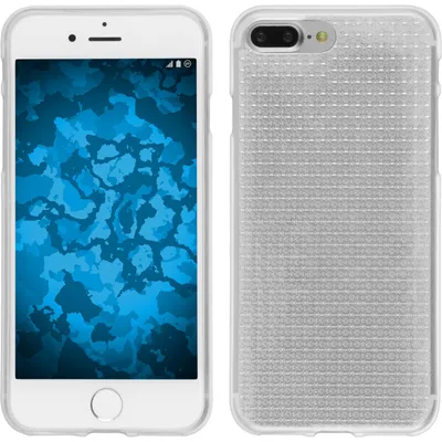 Produktbild von PhoneNatic Case kompatibel mit Apple iPhone 7 Plus / 8 Plus - clear Silikon Hülle Iced + 2 Schutzfolien