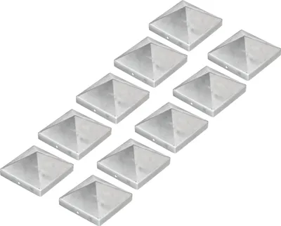 Immagine prodotto di Alberts 860011 Tappo per pali in legno, forma alta, alluminio fuso, grezzo, 120 x 120 mm, set di 10
