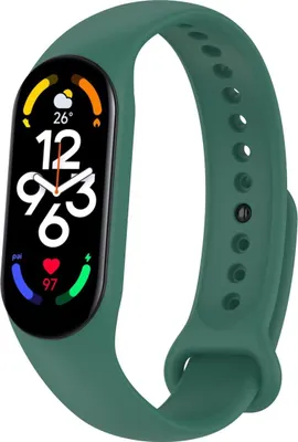 Zdjęcie produktu dla Sportowy pasek zamienny do Xiaomi Mi Band 5 7 6 NFC Amazfit Band 5 Loop silikonowy, kolor: zielony