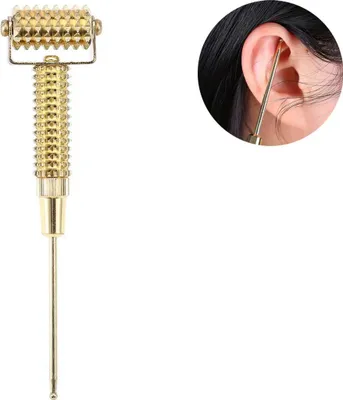 Produktbild von Gesichtsmassage Roller, multifunktionale Akupunkturpunkte Mikronadel Roller für Körper, Ohr und Gesicht Massage