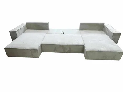 Produktbild von Ecksofa U-Form Cord 394x185 mit schlaffunktion bettkasten Poso 100 Beige Emporium
