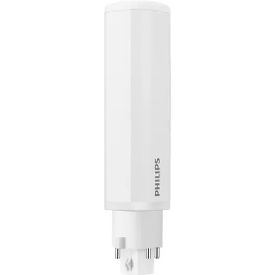 A white Philips LED light bulb with a G24q-2 base is shown against a white background.