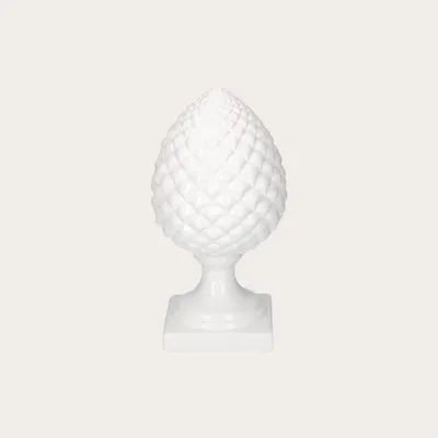 Produktbild von KEYHOMESTORE | Weißer Keramik-Tannenzapfen, H. 30 cm