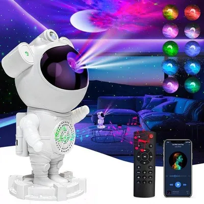 Image de Lampe LED « Ciel étoilé » pour chambre de bébé - Intensité réglable - Avec télécommande - Rechargeable - 10 effets lumineux