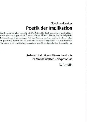 Obrázek produktu pro Poetik der Implikation