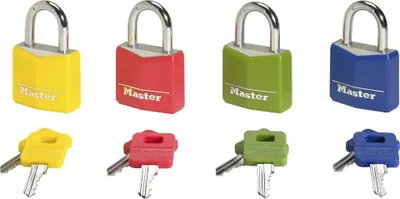 Immagine prodotto di Master Lock Set con chiave Serratura con grillo in acciaio da 30 mm 9131EURDCOL