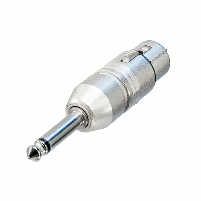 Produktbild von XLR Adapter 6,35 mm, Stecker - XLR 3-Pin Buchse Silber
