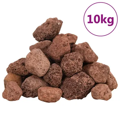 Produktbild von vidaXL Lavagranulat 10 kg Rot 3-5 cm