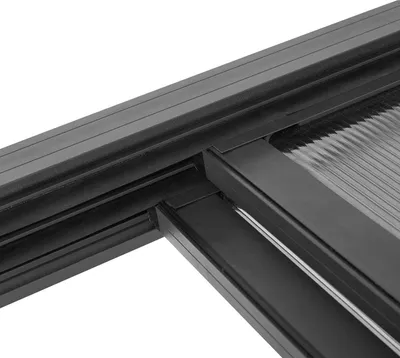 Produktbild von Juskys Terrassenüberdachung Jakarta 7x3 m mit Schiebedach - Terrassendach Aluminium - Doppelstegplatten - wetterfeste Überdachung mit UV-Schutz - Grau