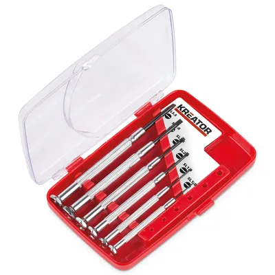 Immagine prodotto di Set di cacciaviti Kreator 6 pezzi SL per meccanica di precisione + scatola di plastica - KRT411002