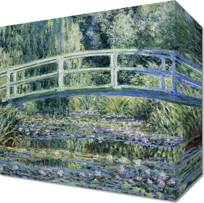 Immagine prodotto di Quadro 20x20 cm Ninfee e ponte giapponese, Monet Vintage