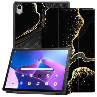 Produktbild von Schutzhülle Case Cover für Samsung Galaxy Tab S11 11" 2025 SM-X736/SM-X730 Smart Cover Magnet Standfunktion Klapphülle Tablet Tasche SCHWARZ MARMOR