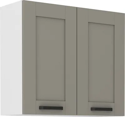 Produktbild von Küchenhängeschrank LAILI – Breite 80 cm, hellgrau / weiß