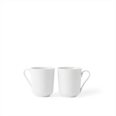 Produktbild von Lyngby Porcelæn - Rhombe Becher 33 cl, 2er Set, weiß