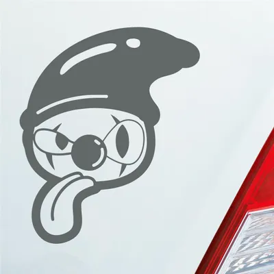 Produktbild von Auto Aufkleber Comic Clown Tuning Crazy 12x10 cm Grau Sticker Heckscheibenaufkleber