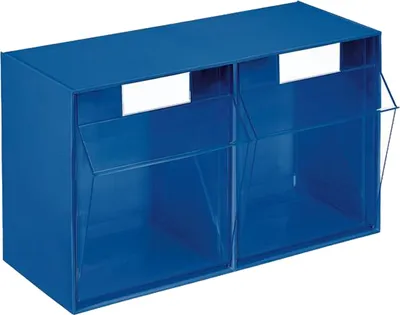 Produktbild von Lockweiler Klarsichtmagazin blau B600xT299xH353mm 2xGr.F PS - 1500291