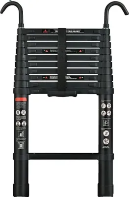 Obrázek produktu pro Teleskopický žebřík, hliníková slitina, nosnost 150 kg, 3,2 m(10,5FT)