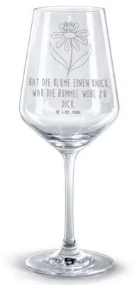 Produktbild von Mr. & Mrs. Panda graviertes Weinglas Hummel Blume - Transparent - Geschenk, Lustige Sprüche, Rotweinglas mit Gravur, Kelch, glas für rotwein, graviert, Biene, Feld, Wespe