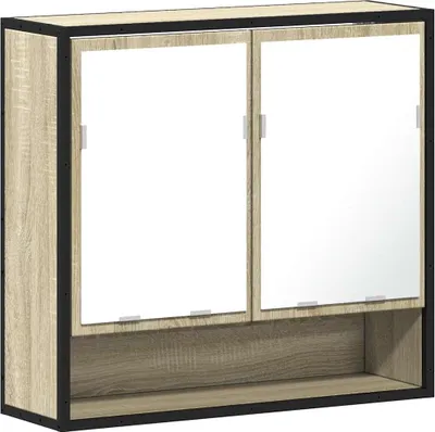 Obrázok produktu pre vidaXL Kúpeľňová zrkadlová skrinka Sonoma dub 65 x 20 x 60 cm Materiál na báze dreva