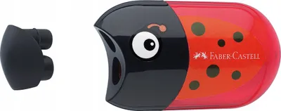 Image de Taille-crayon boîte double FABER-CASTELL Coccinelle noir