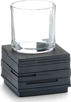 Produktbild von Zeller Zahnputzbecher "Schiefer", Polyresin, schwarz 8,3x8,3x11,5