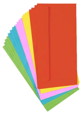 Produktbild von Briefumschlag lang DIN - 1 Packung (20 Stk farbig sortiert)