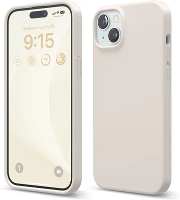 Immagine prodotto di Custodia Elago in silicone premium per iPhone 15 Plus Stone