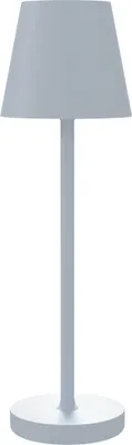 Produktbild von HOMCOM Tischlampe aus weißem Acryl und Metall mit 3 Lichtern, tragbare Schreibtischlampe mit 3600 mAh, inklusive Kabel, Ø11,2 x 36,5 cm, grau
