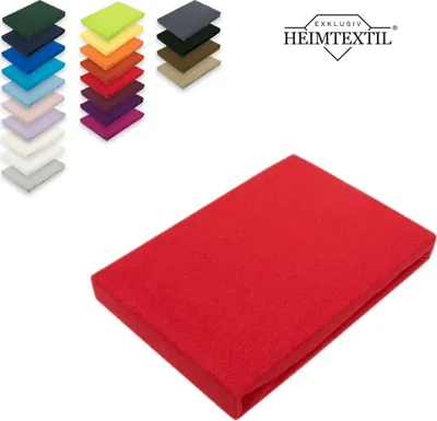 Produktbild von Topper Jersey Spannbettlaken Spannbetttuch Bettlaken Marke 140 - 160 cm x 200 cm Rot