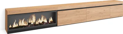 Immagine prodotto di COZY Mobile TV Soggiorno, 317x35x45cm, Camino elettrico XXL, Rovere