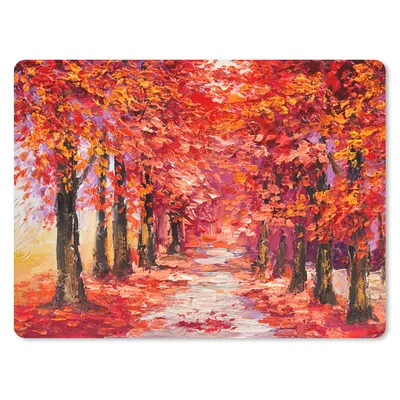 Produktbild von MuchoWow® Mauspad Mousepad Gemälde - Bäume - Herbst - Ölgemälde 40x30 cm - Mousepads - Maus Mat - Pad - Mausunterlage - Anti Rutsch
