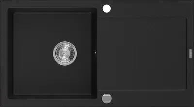 Image de Mexen Leo Evier 1 bac en granit avec égouttoir 900 x 500 mm, Noir - 6501901010-77