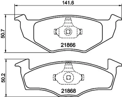 Produktbild von HELLA Bremsbeläge Satz Vorne Bremsklötze für VW GOLF III (1H1) 8DB 355 008-351
