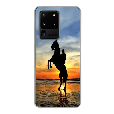 Produktbild von MuchoWow® Handyhülle Schutzhülle Hülle für Samsung Galaxy S20 Ultra Pferd - Himmel - Schatten Silikon Softcase Handy Hülle - Karteninhaber