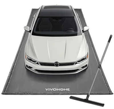 Garagen-Auffangmatte, 2,4x5,5 m, PVC, grau, rutschfest