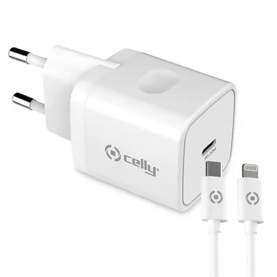 Immagine prodotto di Cavo Celly per ricarica domestica da USB-C a Lightning (MFI)